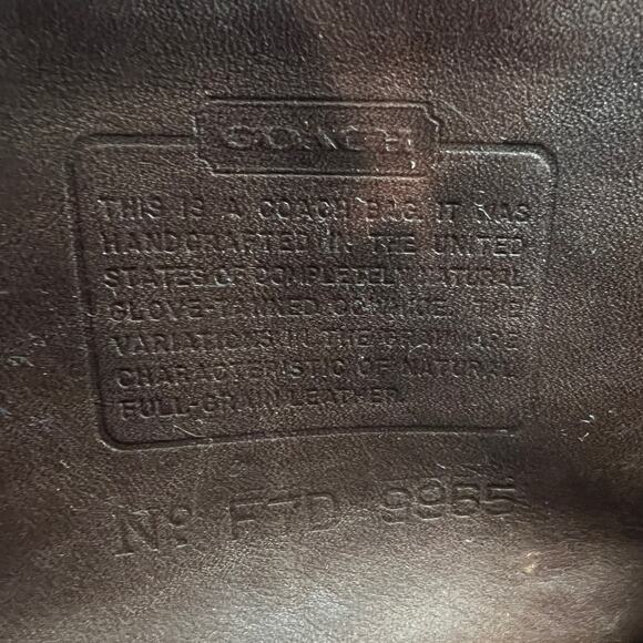 Vintage Coach Trail Bag 9965 Brown Leather Shoulder Crossbody Handbag - Picture 3 of 12